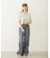 STRIPED RUFFLE PANTS