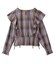 PLAID RUFFLE BLOUSE