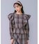 PLAID RUFFLE BLOUSE