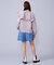 STRIPED BIG COLLAR BLOUSE