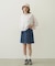 FRILL DENIM MINI SKIRT
