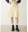 PLEATED DENIM SKIRT