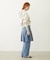 PLEATED DENIM SKIRT