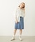 PLEATED DENIM SKIRT