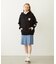 PLEATED DENIM SKIRT
