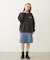 PLEATED DENIM SKIRT