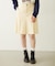 PLEATED DENIM SKIRT