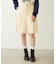 PLEATED DENIM SKIRT