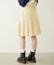 PLEATED DENIM SKIRT