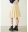 PLEATED DENIM SKIRT