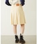 PLEATED DENIM SKIRT