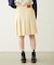 PLEATED DENIM SKIRT