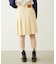 PLEATED DENIM SKIRT