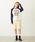 PLEATED DENIM SKIRT
