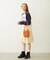 PLEATED DENIM SKIRT