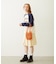 PLEATED DENIM SKIRT