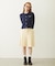 PLEATED DENIM SKIRT