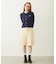 PLEATED DENIM SKIRT