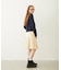 PLEATED DENIM SKIRT