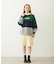 PLEATED DENIM SKIRT