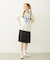 PLEATED DENIM SKIRT