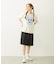 PLEATED DENIM SKIRT