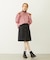 PLEATED DENIM SKIRT