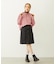 PLEATED DENIM SKIRT