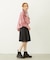 PLEATED DENIM SKIRT