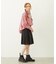 PLEATED DENIM SKIRT