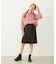 PLEATED DENIM SKIRT