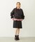 PLEATED DENIM SKIRT