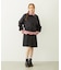 PLEATED DENIM SKIRT