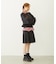 PLEATED DENIM SKIRT