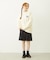 PLEATED DENIM SKIRT