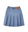 PLEATED DENIM SKIRT