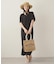 GATHERED BALLOON SLEEVE DRESS