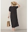 GATHERED BALLOON SLEEVE DRESS