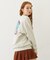 FLOWER LOGO CHENILLE EMBROIDERY SWEAT TOP