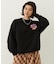 FLOWER LOGO CHENILLE EMBROIDERY SWEAT TOP