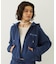 HEART MOTIF FADED CROPPED ZIP UP HOODIE