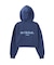 HEART MOTIF FADED CROPPED ZIP UP HOODIE