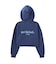 HEART MOTIF FADED CROPPED ZIP UP HOODIE