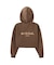 HEART MOTIF FADED CROPPED ZIP UP HOODIE