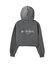 HEART MOTIF FADED CROPPED ZIP UP HOODIE