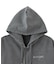 HEART MOTIF FADED CROPPED ZIP UP HOODIE