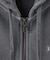 HEART MOTIF FADED CROPPED ZIP UP HOODIE