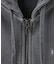 HEART MOTIF FADED CROPPED ZIP UP HOODIE