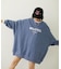 STENCIL AND BAR LOGO BIG SWEAT TOP