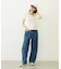 CHERRY PATTERN WAFFLE PUFF SLEEVES TOP